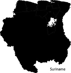 Image showing Black Suriname map