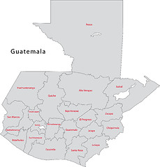 Image showing Grey Guatemala map