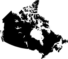 Image showing Black Canada map