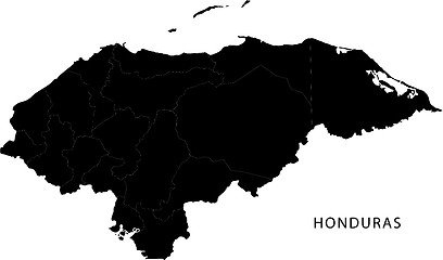 Image showing Black Honduras map