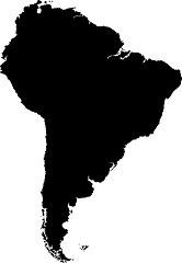 Image showing Black South America map