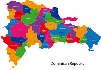 Image showing Map of Dominican Republic