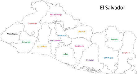 Image showing Outline El Salvador map