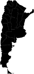 Image showing Black Argentina map