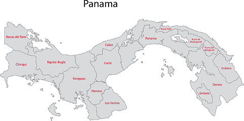 Image showing Gray Panama map