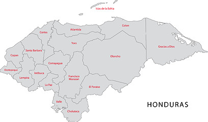 Image showing Black Honduras map