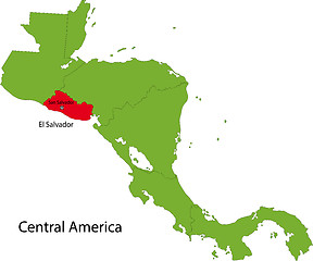 Image showing El Salvador map