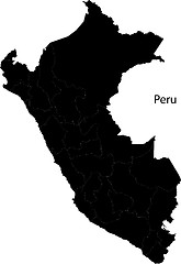Image showing Black Peru map