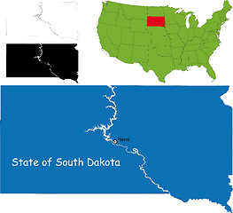 Image showing South dakota map