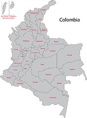 Image showing Colombia map