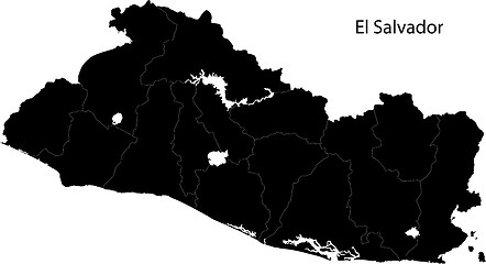 Image showing Black El Salvador map