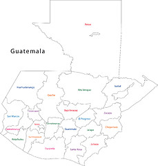 Image showing Outline Guatemala map