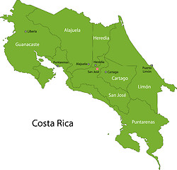 Image showing Costa Rica map