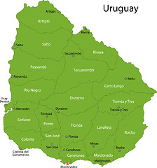 Image showing Green Uruguay map