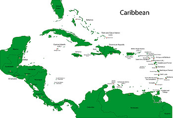 Image showing Map of Caribbean