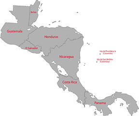 Image showing Gray Central America map