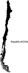 Image showing Black Chile map