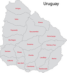 Image showing Uruguay map