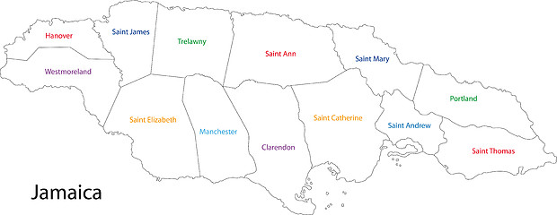 Image showing Jamaica map