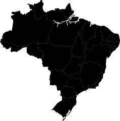 Image showing Black Brasilia map