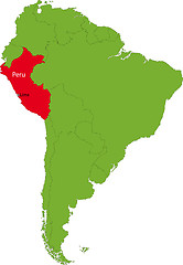 Image showing Peru map