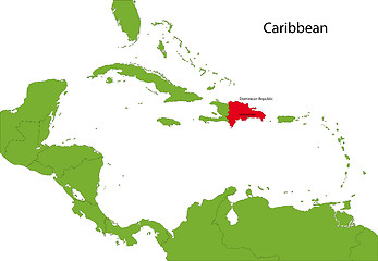 Image showing Dominican Republic map