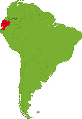 Image showing Ecuador map