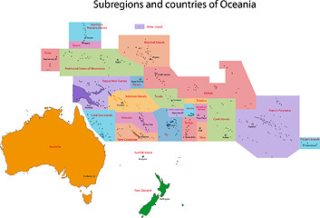 Image showing Oceania map