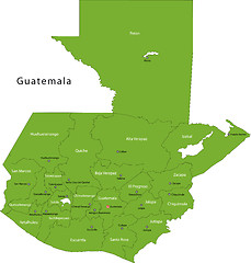 Image showing Green Guatemala map