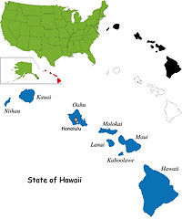 Image showing Hawaii map