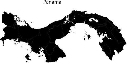 Image showing Black Panama map