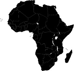 Image showing Black Africa map