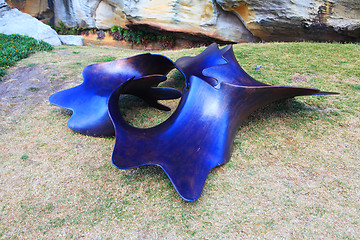 Image showing Sculpture by the Sea exhibit at Bondi, Australia