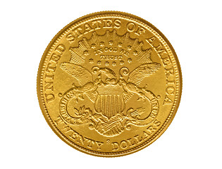 Image showing Twenty dollars gold coin from 1882