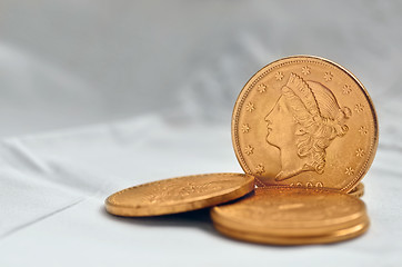 Image showing Golden dollar coins from 1900