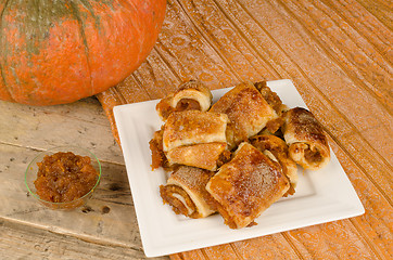 Image showing Pumpkin puff pastry