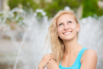 Image showing Pretty smiling blond