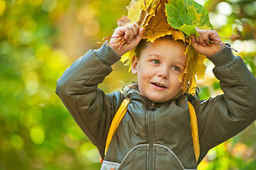 Image showing autumn baby boy