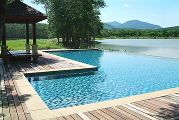 Image showing Swimming pool in beautiful scenery