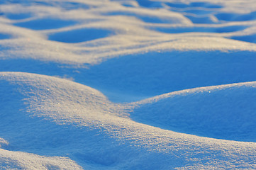 Image showing Waves of snow bumps