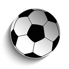 Image showing Soccer Football Ball Icon with Shadow