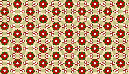 Image showing Christmas Flower Background Seamless Pattern