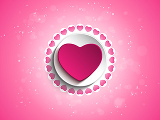 Image showing Valentine Day Love Heart Pink Background
