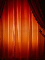 Image showing Behind the curtain