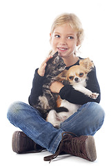 Image showing child and chihuahua