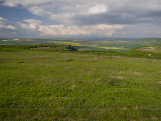 Image showing Green fields and horizons