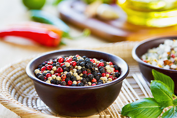 Image showing Colourful dried pepper