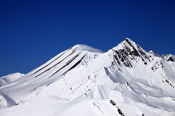 Image showing View from ski slope in nice day