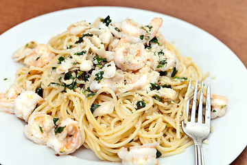 Image showing Shrimp and Squid Pasta