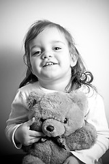 Image showing Girl with Her Teddy Bear